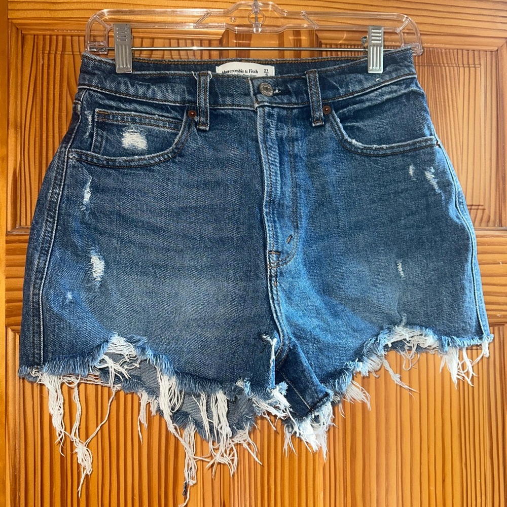 abercrombie & fitch a&f ultra high rise mom short